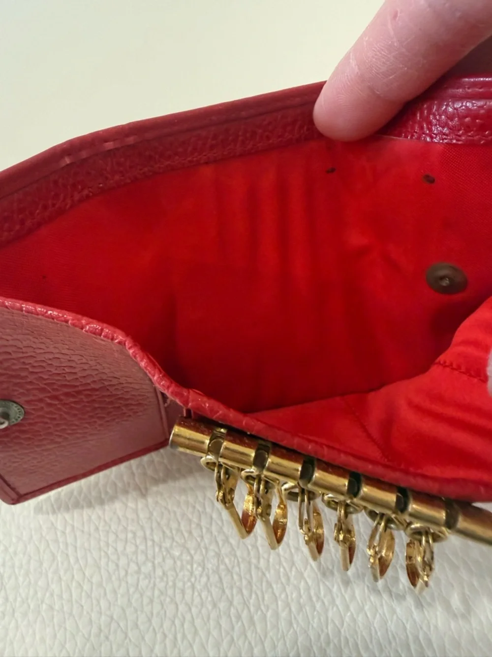 Vintage YSL Yves Saint Laurent Red Slim Wallet - Picture 9 of 9
